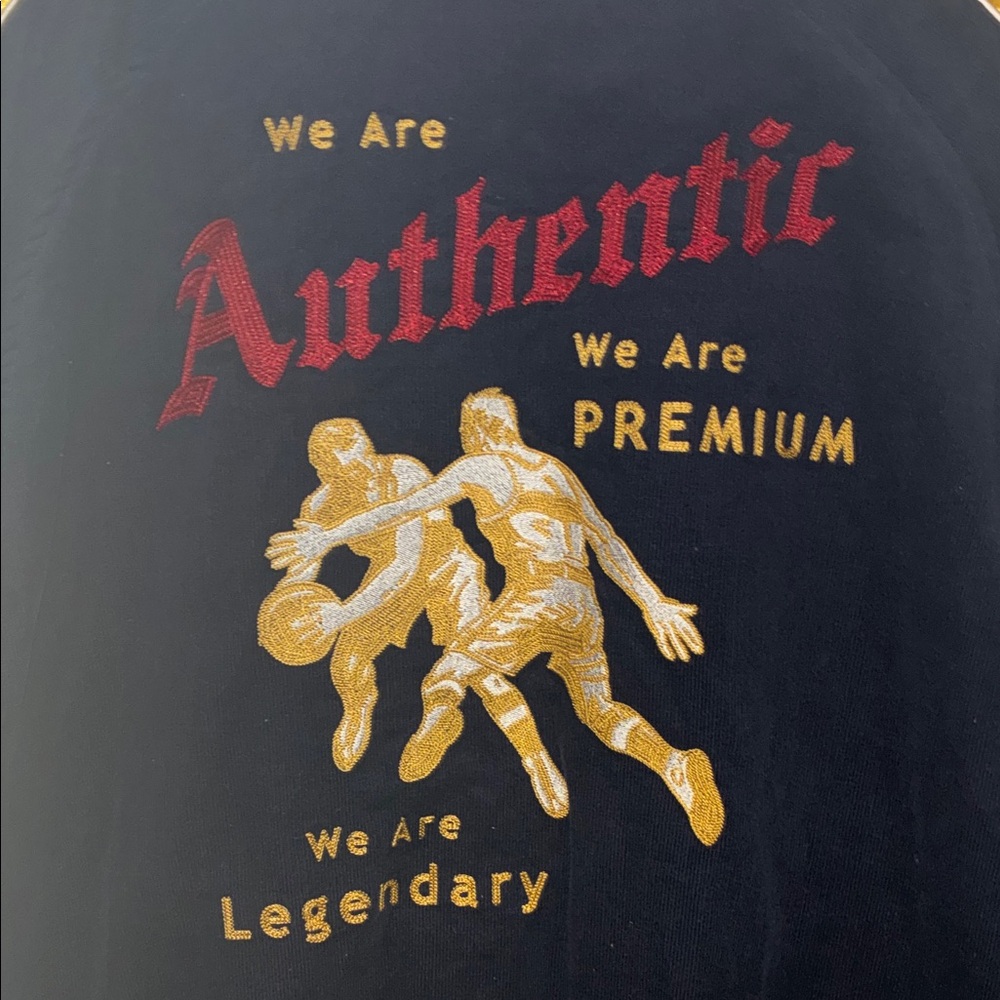 Mitchell & Ness Blue and Gold Satin-Trim Track Jacket - Picture 8 of 8